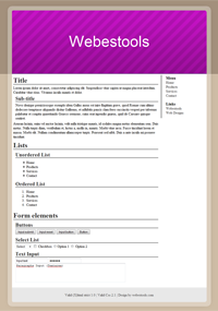 Web Design 49 - Design brown, pink and purple simple web 2.0 - sober style blogs blogger theme